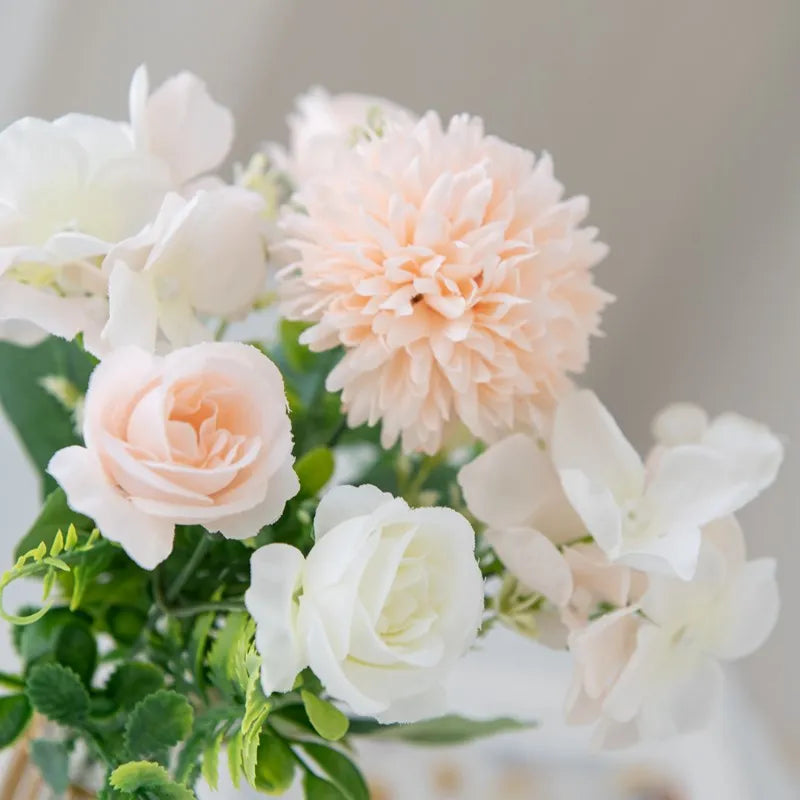 Silk Rose & Chrysanthemum Bouquet - Wedding & Valentine's Decor - | The Couple Corner