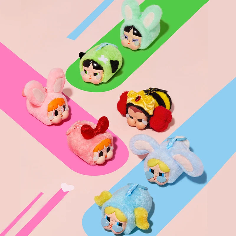 Pop Mart CRYBABY x Powerpuff Girls Vinyl Face Plush Keychain | The Couple Corner