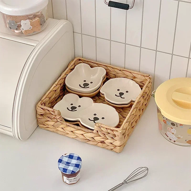 Ceramic Sauce Dish with Cute Dog & Bear Design - Dip Bowl for Couples - | The Couple Corner