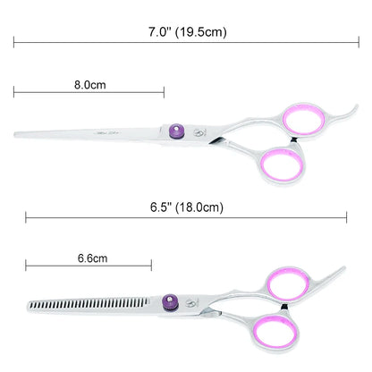 Meisha 7" Professional Dog Grooming Scissors - Japanese Steel Pet Shears Set | Pet Grooming Tool The Couple Corner