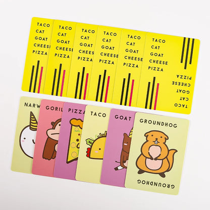 Taco Cat Goat Cheese Pizza Card Game Quick Competitive Family Night Game | The Couple Corner