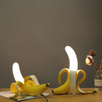 Banana Glow Table Lamp - Italian-Inspired Stained Glass LED Light for Couples' Bedside & Romantic Corners