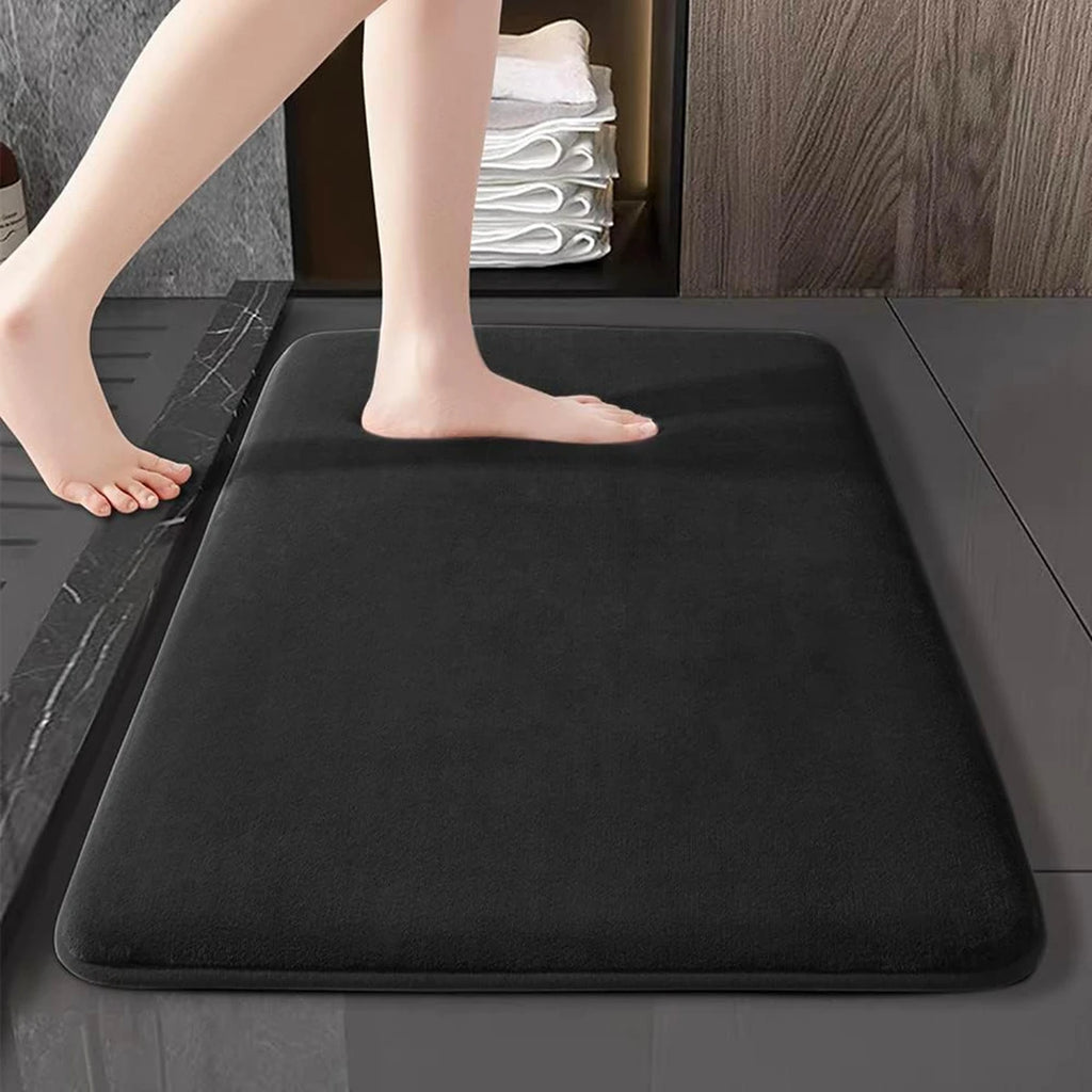 Couples' Spa Bath Mat - Luxury Coral Velvet Floor Mat for Shared Bathroom Safety & Morning Rituals