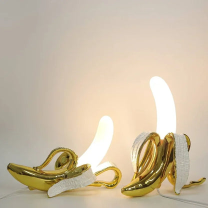 Banana Table Lamp - Whimsical Stained Glass Light for Playful Bedrooms | The Couple Corner