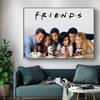 Friends TV Show Canvas Art - Customizable Couples Wall Decor for Living Room & Shared Memory Displays