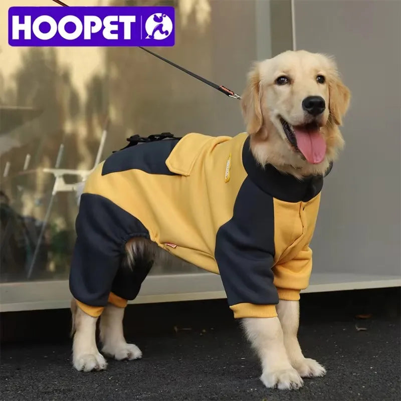 HOOPET Sporting Dog Jacket - Warm Four-Leg Coat for Large Dogs with Zipper | Dog Clothing The Couple Corner