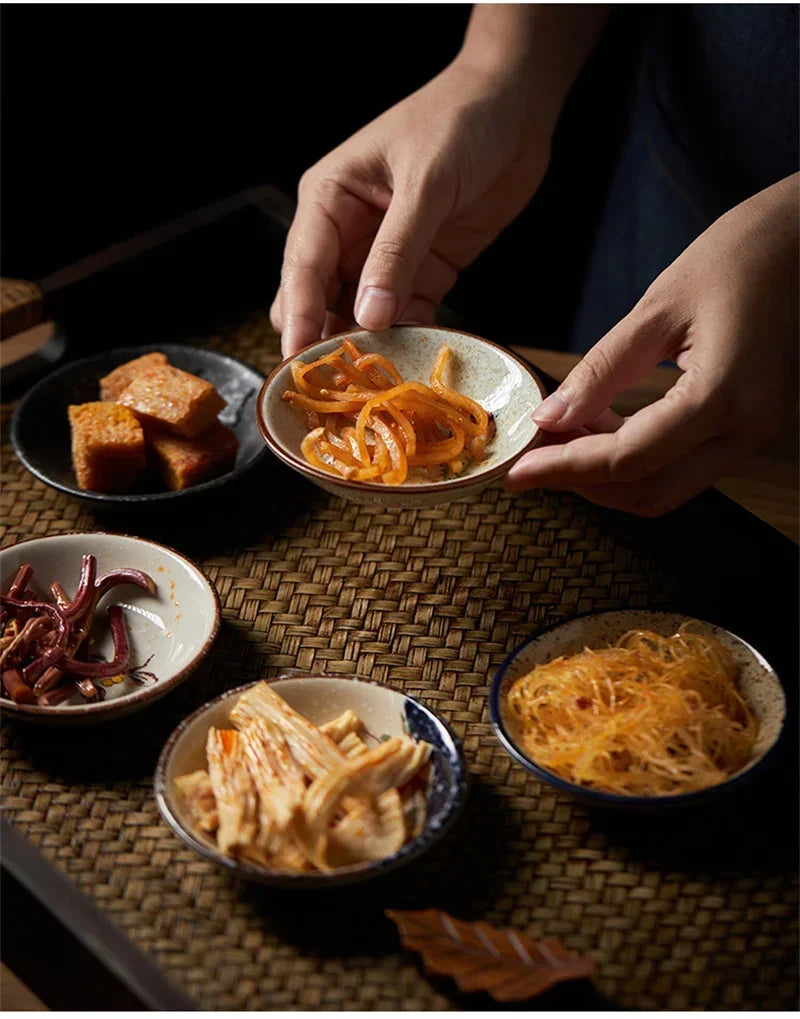 Ceramic Seasoning Dish - Japanese Flower Bird Pattern for Couples | The Couple Corner