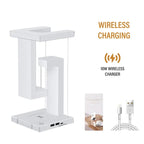 Gravity Defying Levitating LED Bulb - Wireless Charging Desk Lamp for Couples' Modern Bedroom