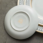 Plaid Dinner Plate - Creative Round Bone China Western Tableware