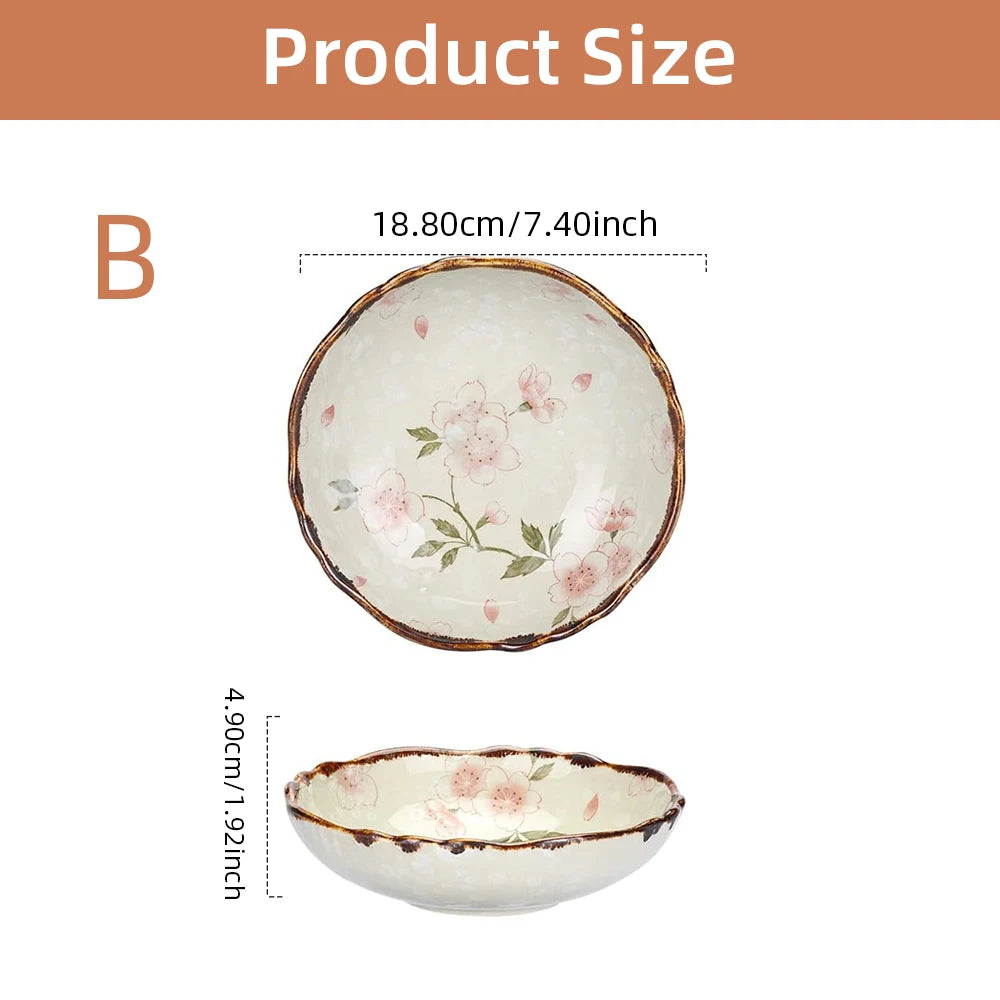 7.4-Inch Japanese Ceramic Dinner Plate - Deep Round Pasta Bowl for Couples | The Couple Corner