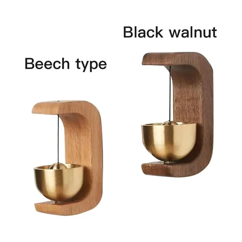 Magnetic Door Chime for Couples - Wood & Copper Welcome Bell for Shared Home Entryway & Anniversary Gifts