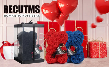 Eternal Flower Rose Bear in Gift Box - Valentine's & Anniversary Gift - | The Couple Corner