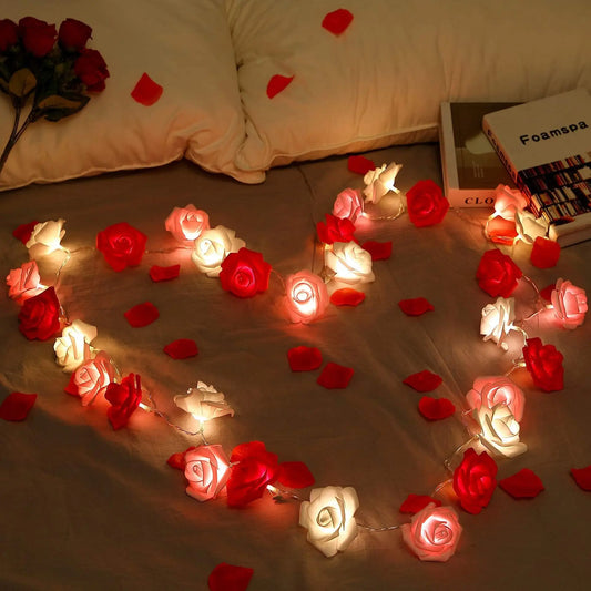 LED Rose Light String - 10 Romantic Lights for Weddings & Valentine's Day | Light String The Couple Corner