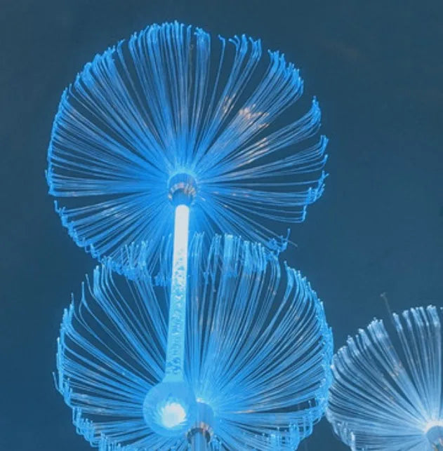 Romantic Jellyfish Fiber Optic Lamp - Color-Changing Mood Light for Couples' Bedroom & Date Night Ambiance