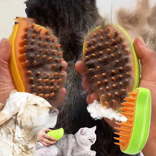3-in-1 Pet Grooming Brush - Electric Steam Brush for Cats & Dogs | Pet Grooming Tool The Couple Corner