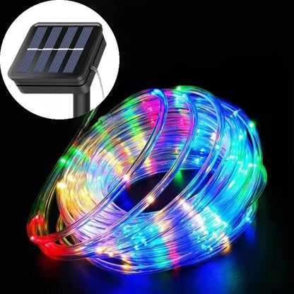 Solar LED Rope Lights 8 Mode - Waterproof Outdoor Fairy Tube Lights 5M/10M/20M for Garden, Christmas & Wedding | The Couple Corner