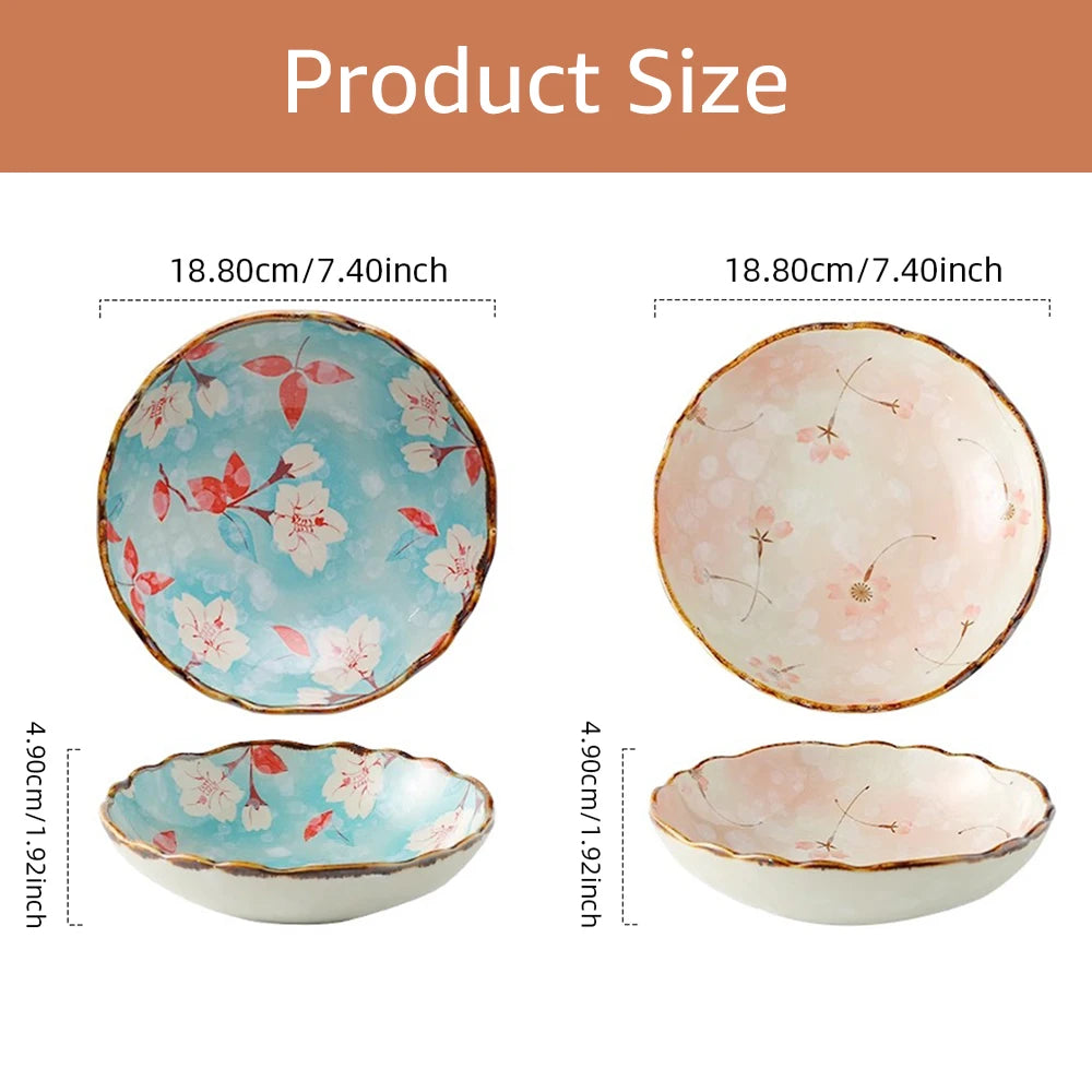 7.4-Inch Japanese Ceramic Dinner Plate - Deep Round Pasta Bowl for Couples | The Couple Corner