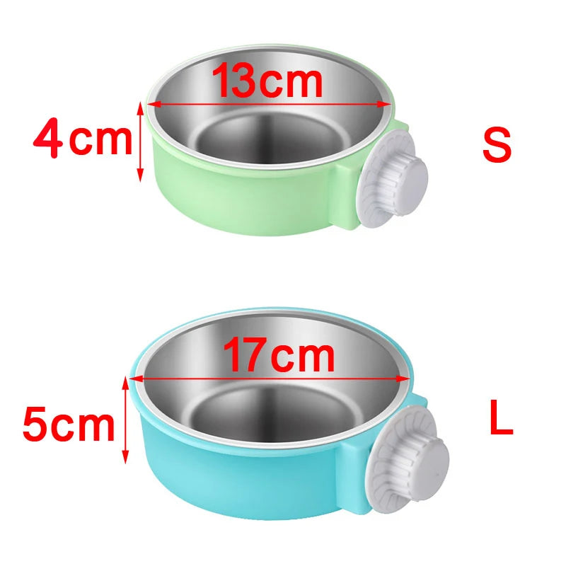 Hanging Pet Feeding Bowl - Non-Slip Stainless Steel for Cats & Dogs | Pet Bowl The Couple Corner