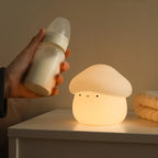 Cute Mushroom Night Light for Couples - Warm White USB Lamp for Bedroom Shelves & Minimalist Decor