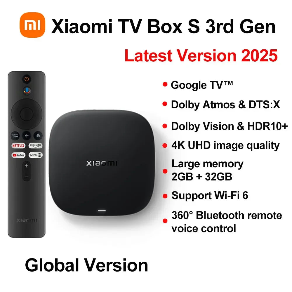 Xiaomi TV Box S 3rd Gen - Google TV 4K UHD with WiFi 6 & Dolby Vision | Streaming Devices The Couple Corner