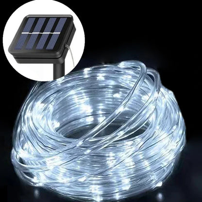 Solar LED Rope Lights 8 Mode - Waterproof Outdoor Fairy Tube Lights 5M/10M/20M for Garden, Christmas & Wedding | The Couple Corner