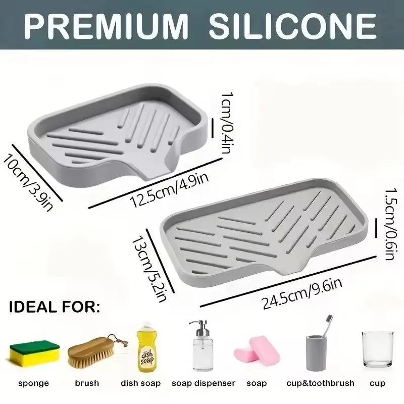 Silicone Sink Organizer - Keep Your Shared Kitchen Counter Clean & Clutter-Free | The Couple Corner