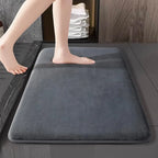 Couples' Spa Bath Mat - Luxury Coral Velvet Floor Mat for Shared Bathroom Safety & Morning Rituals