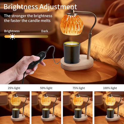Romantic Candle Warmer Lamp for Couples - Adjustable Height with Timer & Dimmer for Bedroom Ambiance & Safe Flameless Nights | The Couple Corner