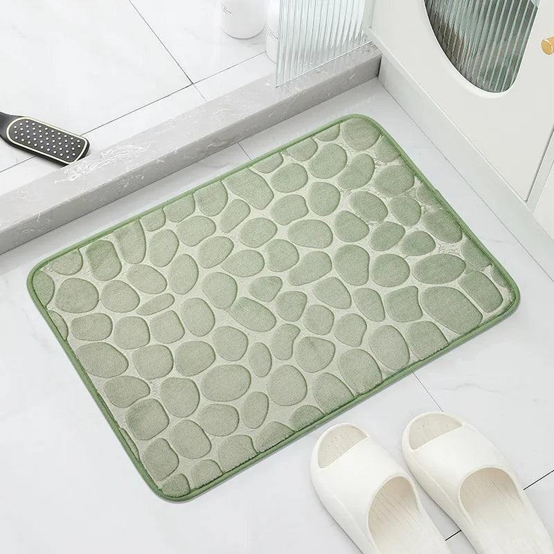Couples' Spa Experience Mat - Anti-Slip Cobblestone Floor Mat for Shared Bathroom Safety & Relaxation