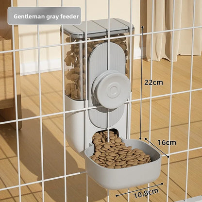 Hanging Pet Feeder & Water Dispenser - Cage-Mounted Automatic for Cats & Dogs | Pet Feeder The Couple Corner