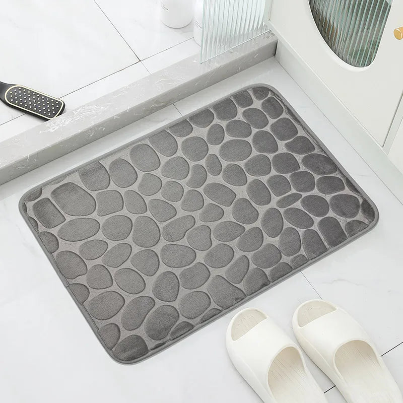 Cobblestone Bath Mat - Memory Foam Spa Mat for Couples' Shared Bathroom | The Couple Corner