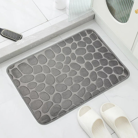 Cobblestone Bath Mat - Memory Foam Spa Mat for Couples' Shared Bathroom | The Couple Corner