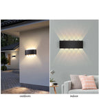 Romantic Up & Down Wall Lamp - Waterproof LED Mood Lighting for Couples' Bedroom, Balcony & Outdoor Spaces