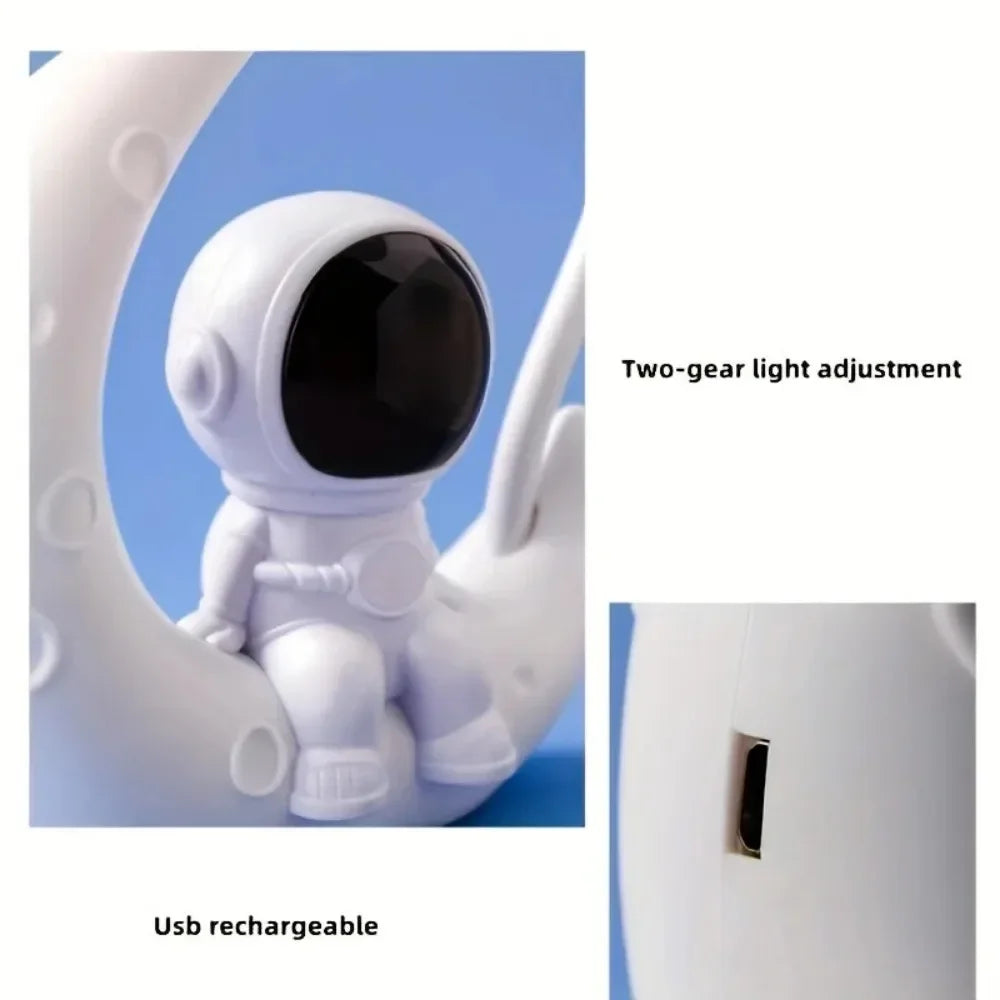 Moon Astronaut LED Night Light for Couples - Unique Sci-Fi Desk Lamp for Bedroom & Geek Decor | The Couple Corner