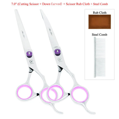 Meisha 7" Professional Dog Grooming Scissors - Japanese Steel Pet Shears Set | Pet Grooming Tool The Couple Corner