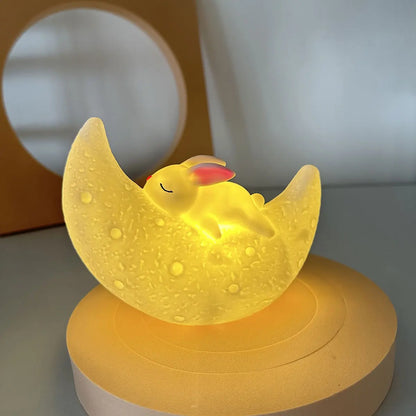 Moon Rabbit Night Light for Couples - Soft Warm White Glow for a Soothing Bedside Atmosphere | The Couple Corner