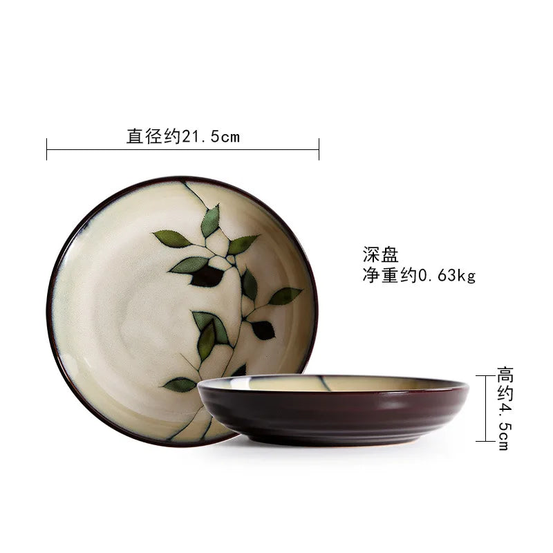 Japanese Ceramic Bowl Set - Vintage Rice, Soup, Salad Bowls - 8.5 inches | The Couple Corner