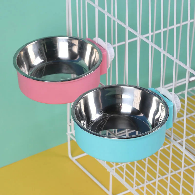Hanging Pet Feeding Bowl - Non-Slip Stainless Steel for Cats & Dogs | Pet Bowl The Couple Corner