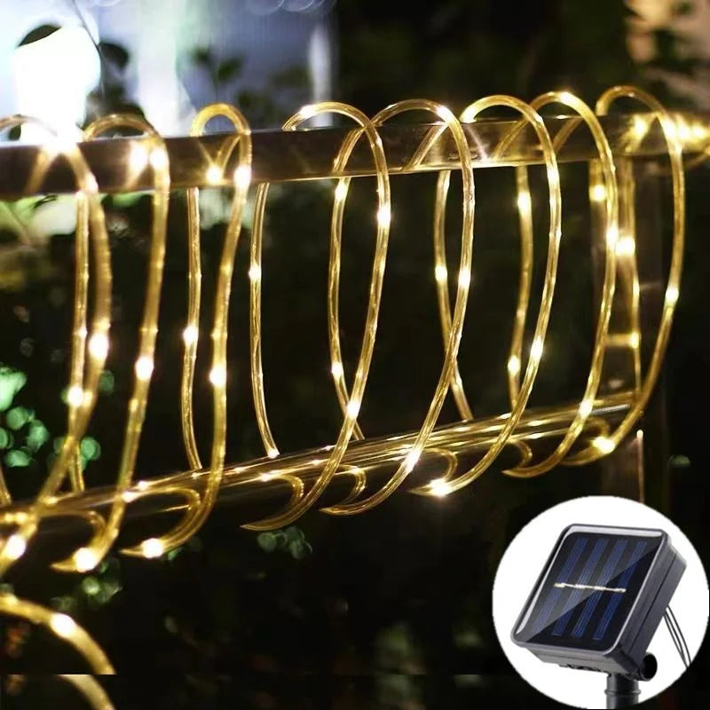 Solar Rope Lights Outdoor - LED PVC Tube Fairy String Lights for Garden, Wedding, Birthday & Christmas Decor | The Couple Corner