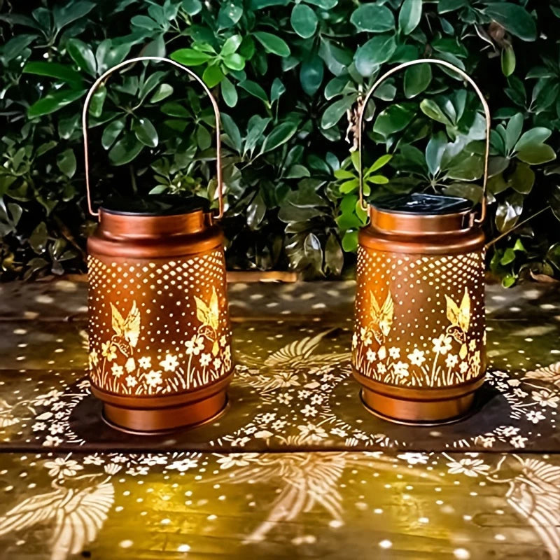 Solar Hummingbird Lantern - Romantic Garden Light for Couples' Outdoor Evenings | The Couple Corner