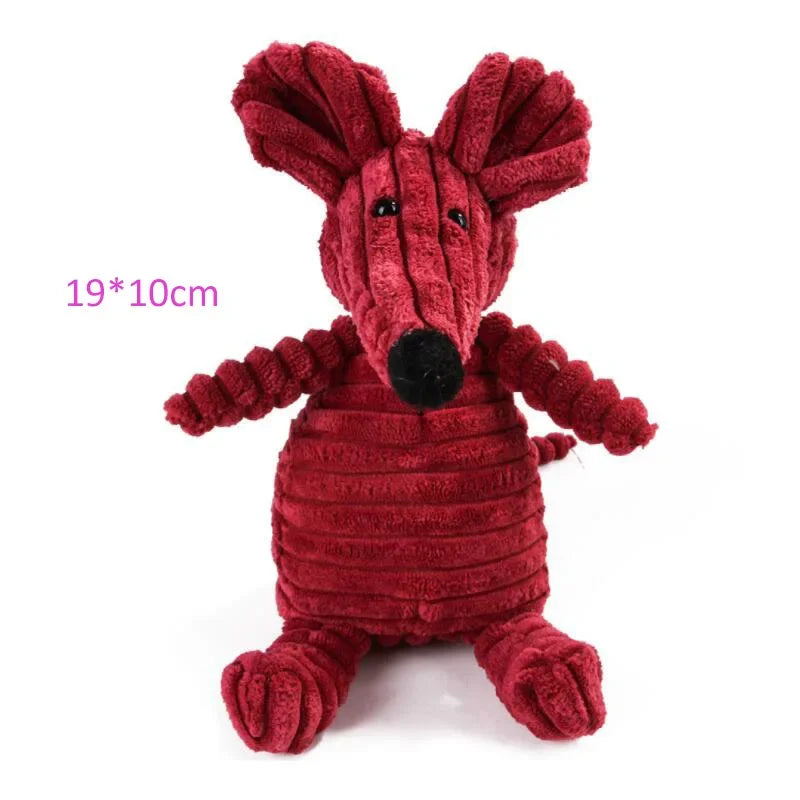 Plush Dog Toy - Bite Resistant Squeaky Animal Shape