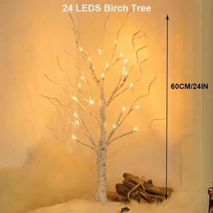 144 LED Birch Tree Light - Warm White USB & Battery Powered Holiday Decor for Couples | The Couple Corner