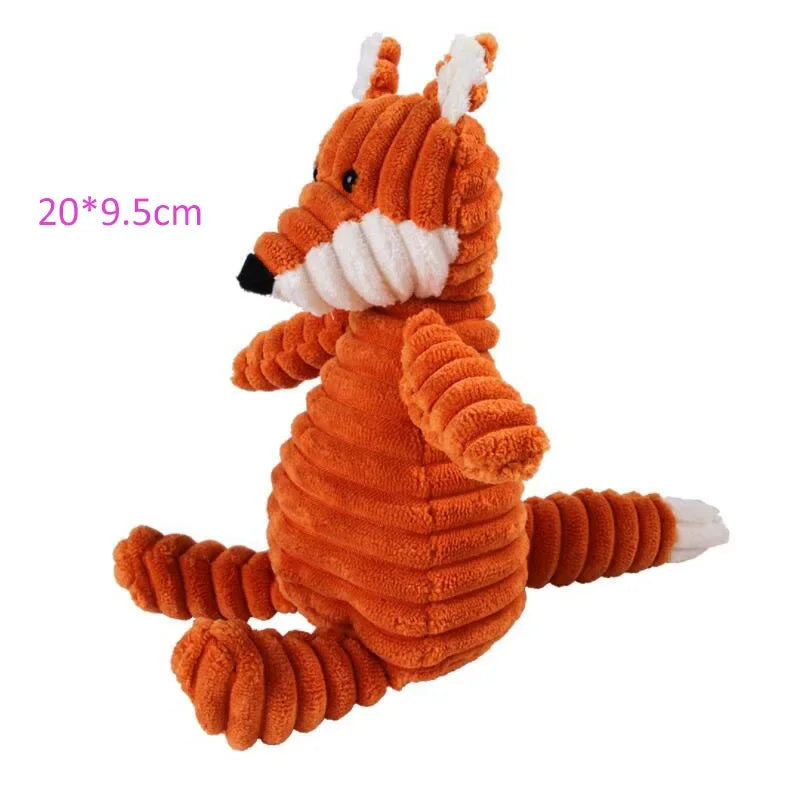 Plush Dog Toy - Bite Resistant Squeaky Animal Shape