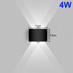 Romantic Up & Down Wall Lamp - Waterproof LED Mood Lighting for Couples' Bedroom, Balcony & Outdoor Spaces