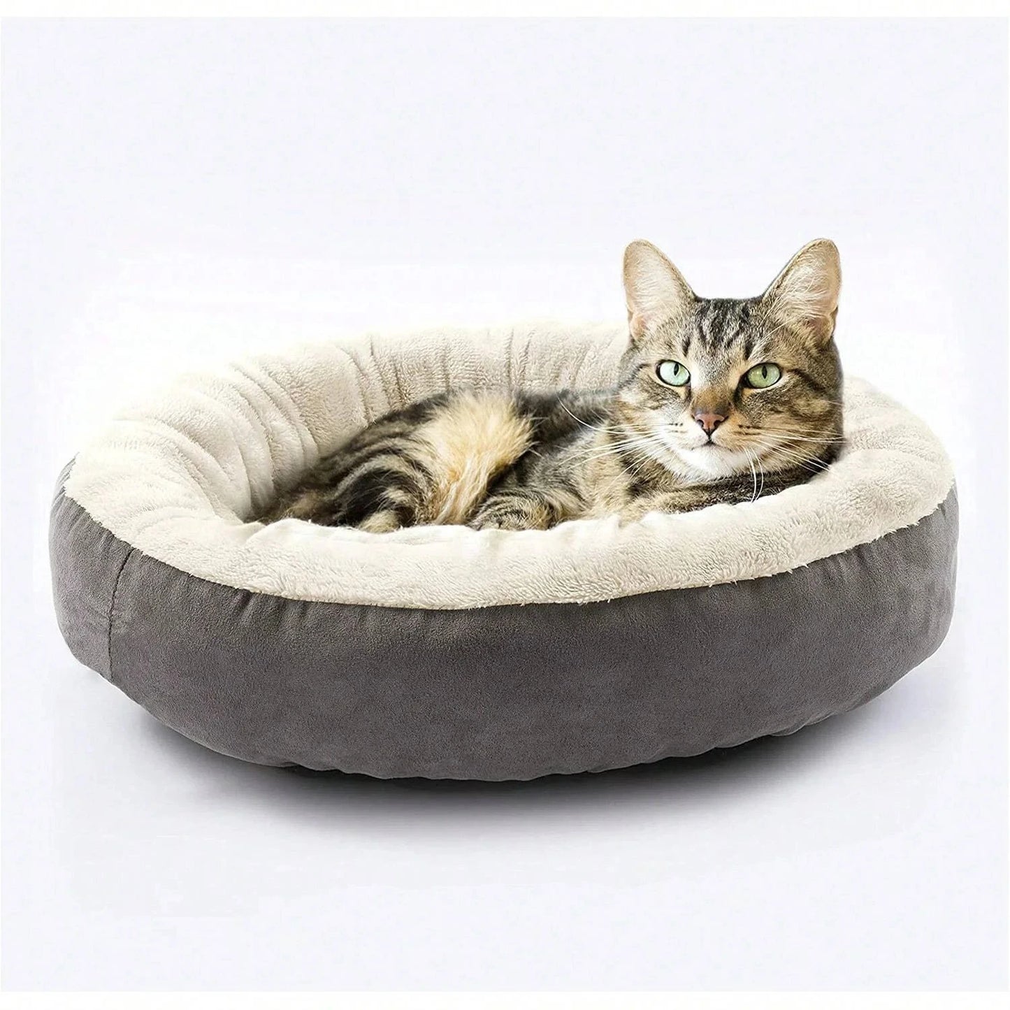 Cozy Cat Bed - Anti-Slip Round Donut Cushion