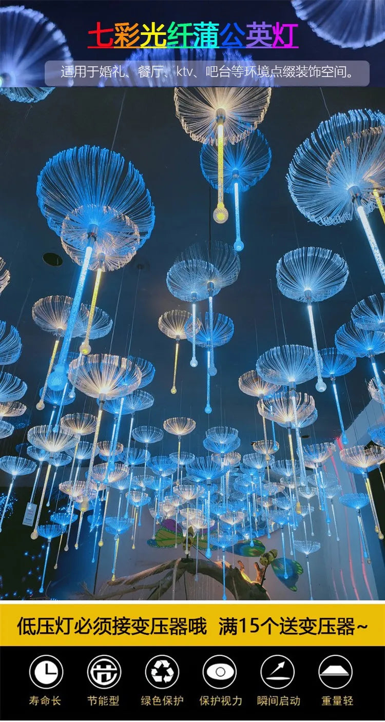 Jellyfish Fiber Optic Lamp - Mesmerizing Color-Changing Light for Romantic Evenings | The Couple Corner