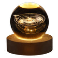 Enchanted Crystal Ball Night Light for Couples - Solar System, Saturn, or Milky Way USB Decor Lamp
