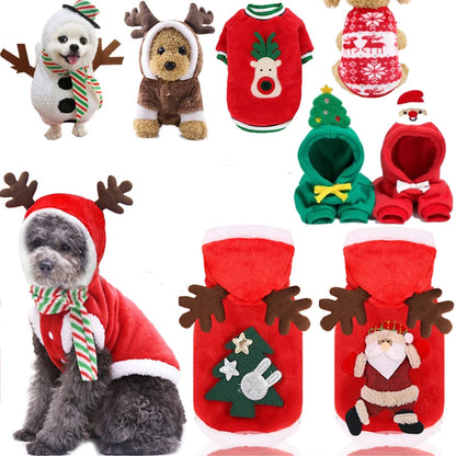 Christmas Dog Clothes - Cozy Hoodies for Small to Medium Dogs