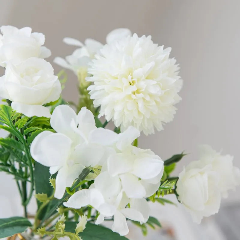 Silk Rose & Chrysanthemum Bouquet - Wedding & Valentine's Decor - | The Couple Corner