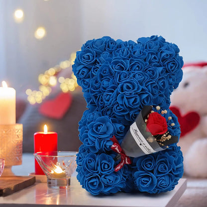 Eternal Flower Rose Bear in Gift Box - Valentine's & Anniversary Gift - | The Couple Corner